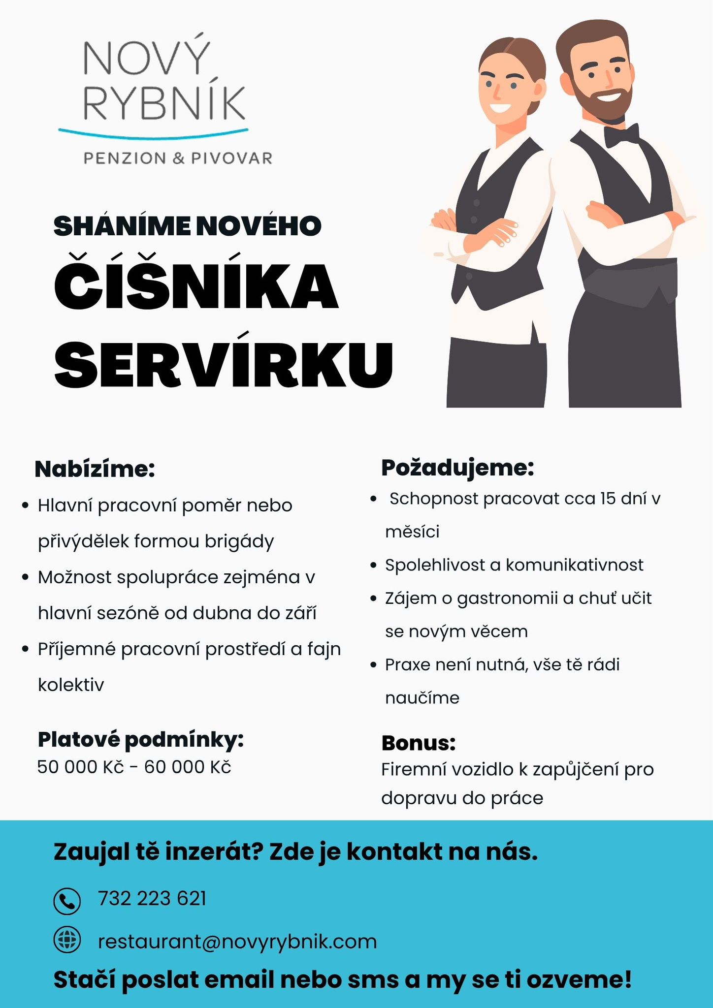 Sháníme nového číšníka / servírku